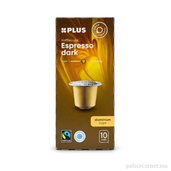 Plus Espresso Dark - Capsules de Café en Aluminium (10 unités)