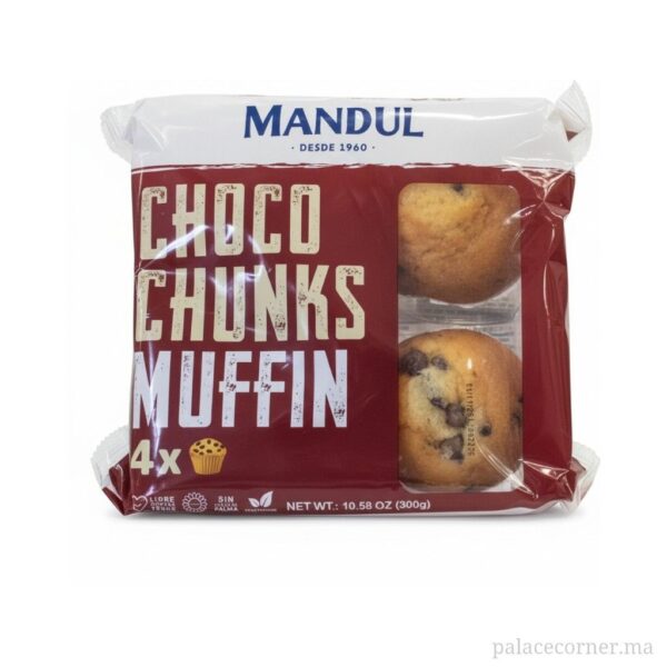 Mandul Muffins aux Pépites de Chocolat - Pack de 4 (300g)