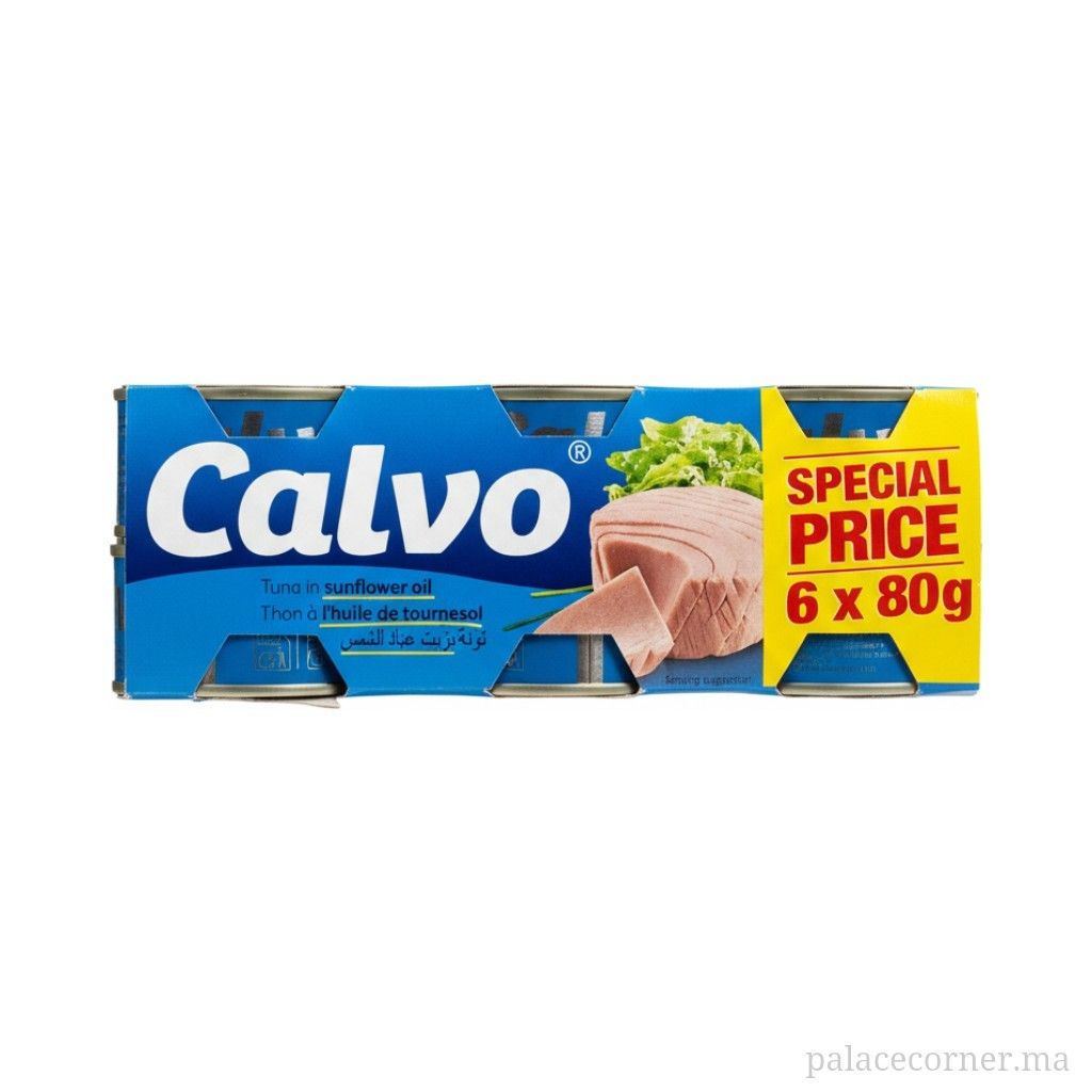 product-1773410411566 Thon Calvo à l'Huile de Tournesol - Pack Familial 6 x 80g – Image 1