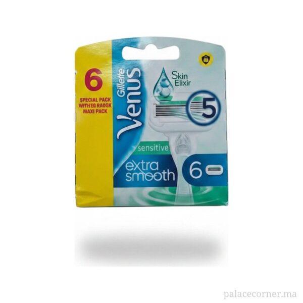 Gillette Venus Sensitive Extra Smooth - Pack de 6 Lames de Recharge