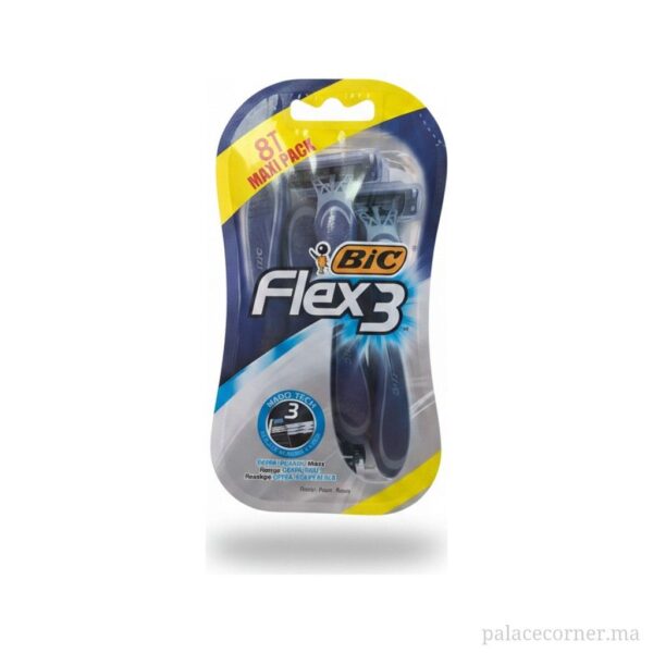BIC Flex 3 - Rasoirs Jetables - Maxi Pack 8
