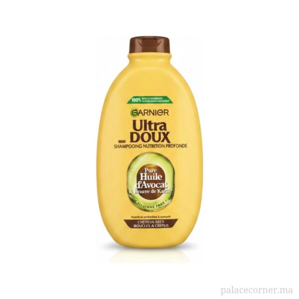 Garnier Ultra Doux Shampooing Nutrition Profonde - Huile d'Avocat & Beurre de Karité 600g