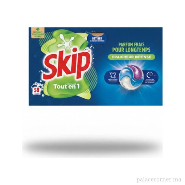 Skip Tout en 1 Capsules - Fraîcheur Intense (38 Lavages)